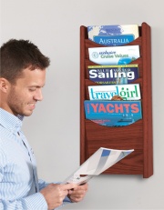 Wooden Wall Mounted Literature Dispensers